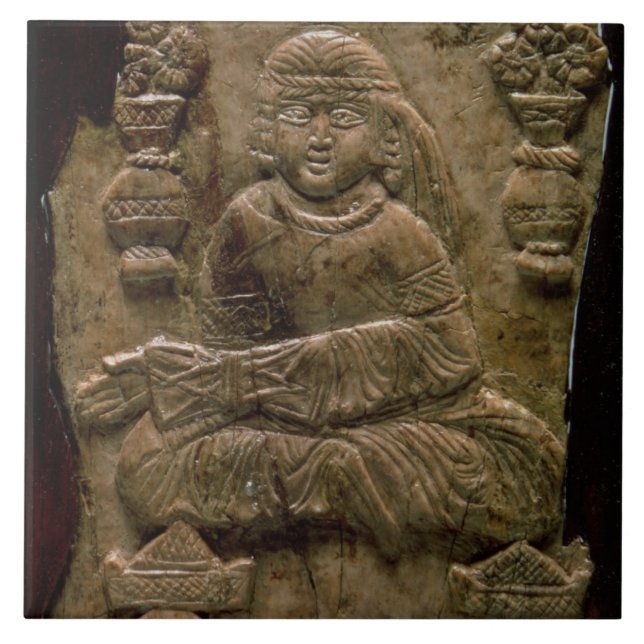 Abbasid Plaque, Iraq or Iran, 12th century (ivory) Tile (Front)