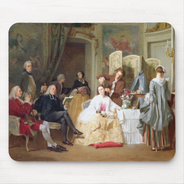 Abbe Prevost reading 'Manon Lescaut', 1856 Mouse Pad (Front)