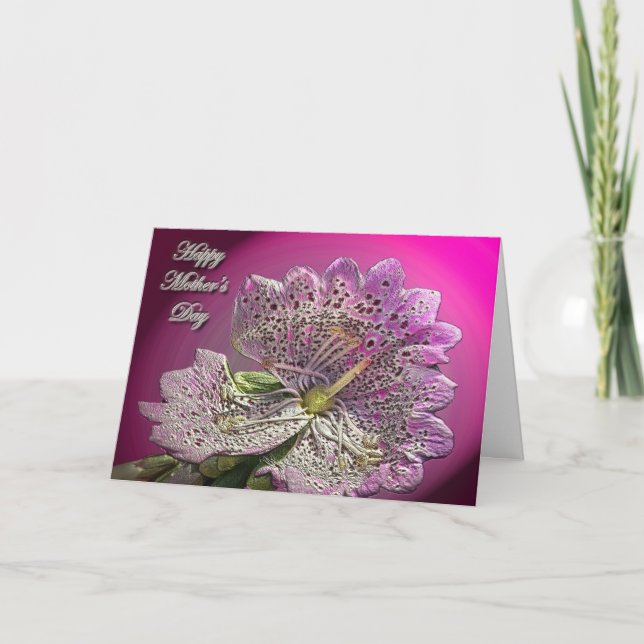 Abberant Foxglove Mother's Day Card (Front)