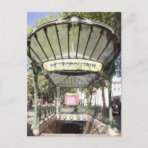 Abbesses Metro Montmartre Paris Postcard