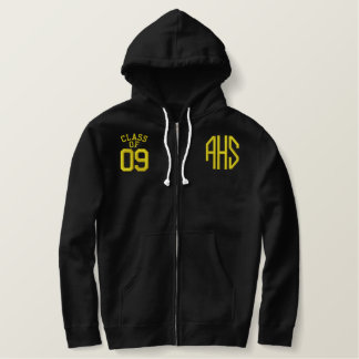 Abbeville High School Embroidered Zip Hoodie