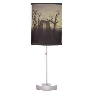 Abbey among Oak Trees by Caspar David Friedrich Table Lamp