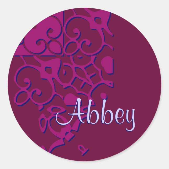 Abbey Designer Name II Sticker (Front)