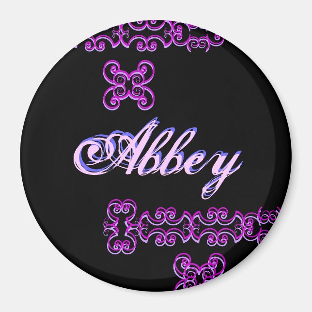 Abbey Designer Name Magnet (Front)