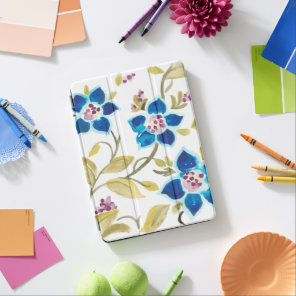 Abbey Floral Tiles - Blue Blooms iPad Pro Cover