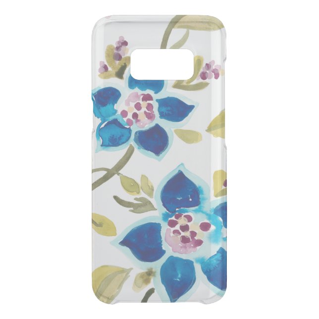 Abbey Floral Tiles - Blue Blooms Uncommon Samsung Galaxy Case (Back)