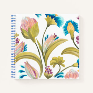Abbey Floral Tiles - Spring Flowers Notebook