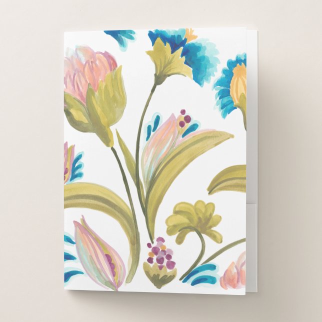 Abbey Floral Tiles - Spring Flowers Pocket Folder (Front)