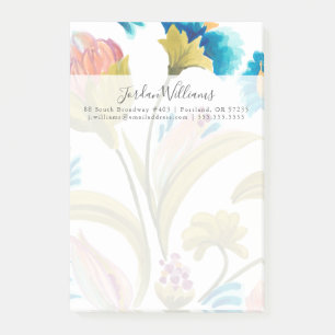 Abbey Floral Tiles - Spring Flowers Post-it Notes