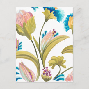 Abbey Floral Tiles - Spring Flowers Postcard