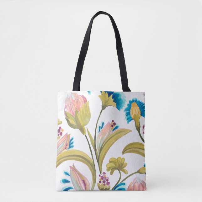 Abbey Floral Tiles - Spring Flowers Tote Bag (Front)