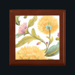 Abbey Floral Tiles - Yellow Flowers Gift Box<br><div class="desc">Abbey Floral Tiles III by June Erica Vess. Features up-close yellow flowers in a pattern-like design.</div>