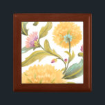 Abbey Floral Tiles - Yellow Flowers Gift Box<br><div class="desc">Abbey Floral Tiles III by June Erica Vess. Features up-close yellow flowers in a pattern-like design.</div>