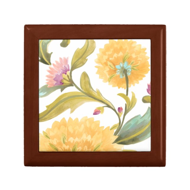 Abbey Floral Tiles - Yellow Flowers Gift Box (Front)