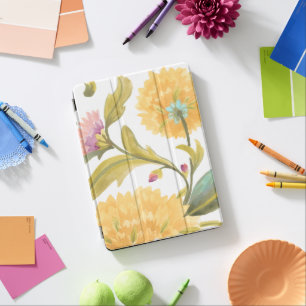 Abbey Floral Tiles - Yellow Flowers iPad Pro Cover