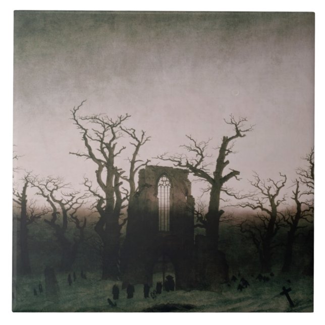 Abbey in the Oakwood, 1810 Ceramic Tile (Front)