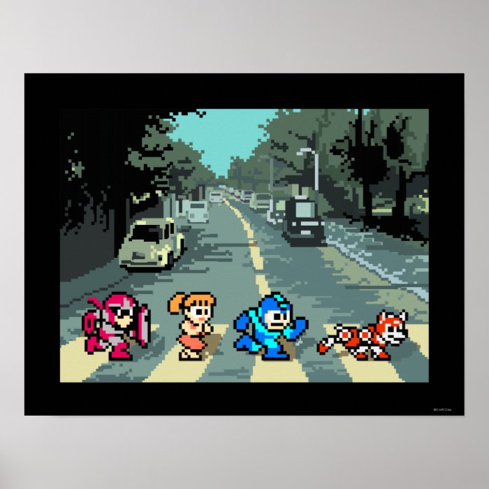 Abbey Road 8 Bit Poster