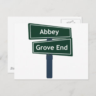 Abbey Road and Grove End Road Street Sign Postcard