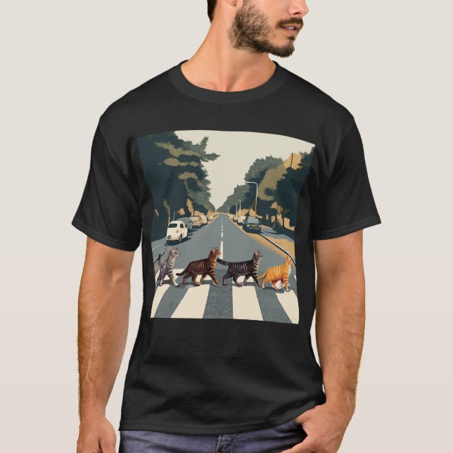 Abbey Road cat T-Shirt (Front)