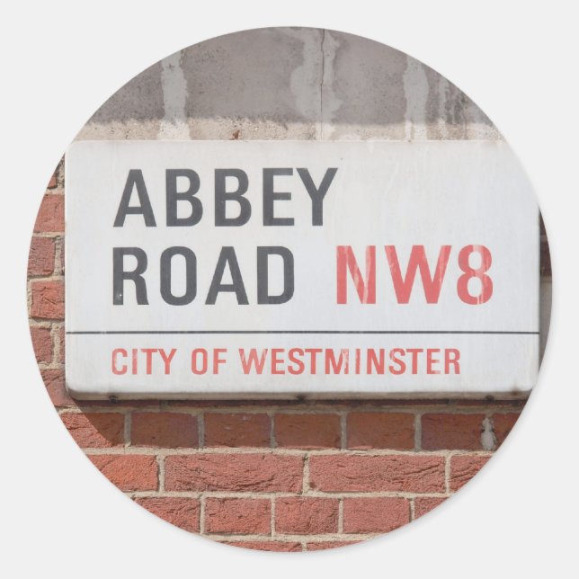 Abbey Road London Classic Round Sticker (Front)
