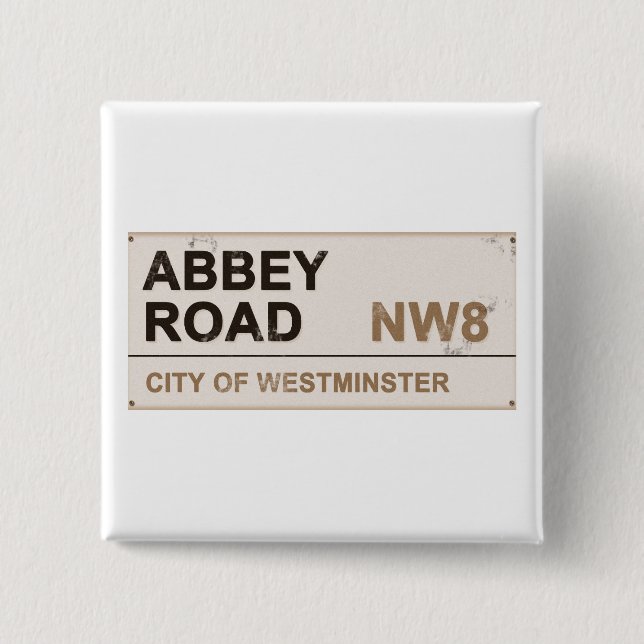 Abbey Road London England - vintage Button (Front)