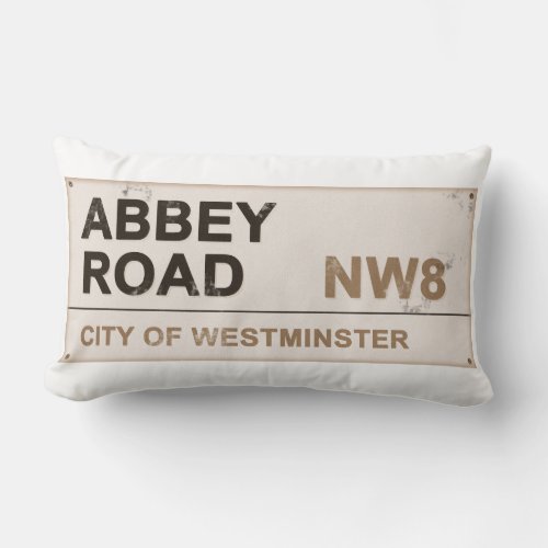 Abbey Road London England _ Vintage Lumbar Pillow