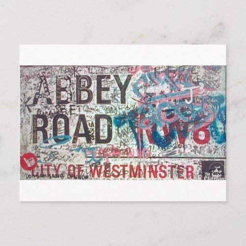Abbey Road Sign Postcard