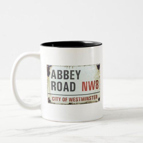 Abbey Road Sign Two_Tone Coffee Mug