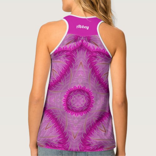 ABBEY  Womens Tank 3D Shades of Pink