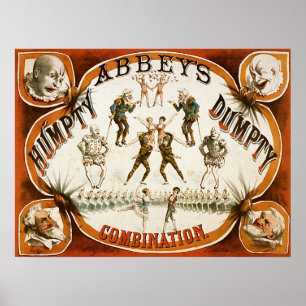 Abbey's Humpty Dumpty Combination Circus Poster