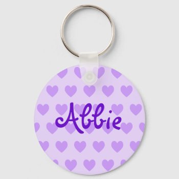 Abbie In Purple Keychain by purplestuff at Zazzle