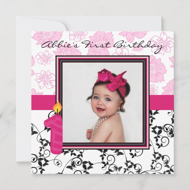 Abbie's First Birthday Invitation (Front)