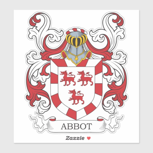Abbot Family Crest Sticker (Sheet)