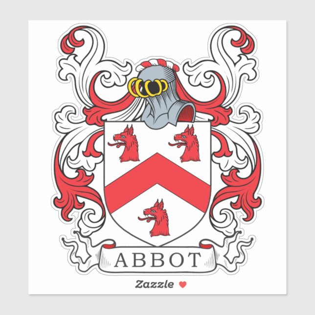 Abbot Family Crest Sticker (Sheet)