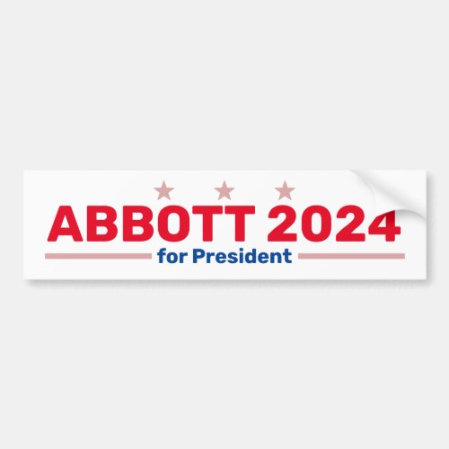 Abbott 2024 bumper sticker