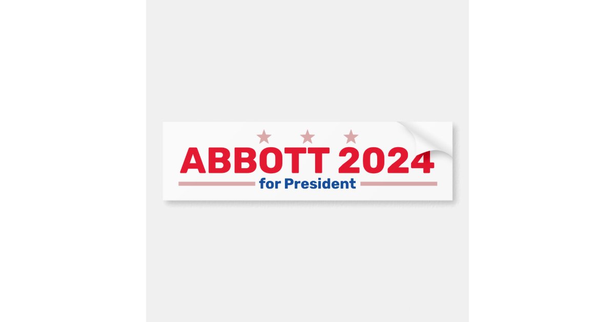 Abbott 2024 bumper sticker Zazzle