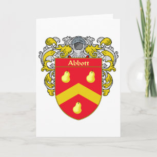 Abbott Coat of Arms (Mantled) Note Card