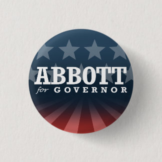 ABBOTT FOR GOVERNOR 2014 PINBACK BUTTON