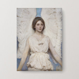 Abbott Thayer Angel Vintage Victorian Fine Art Button