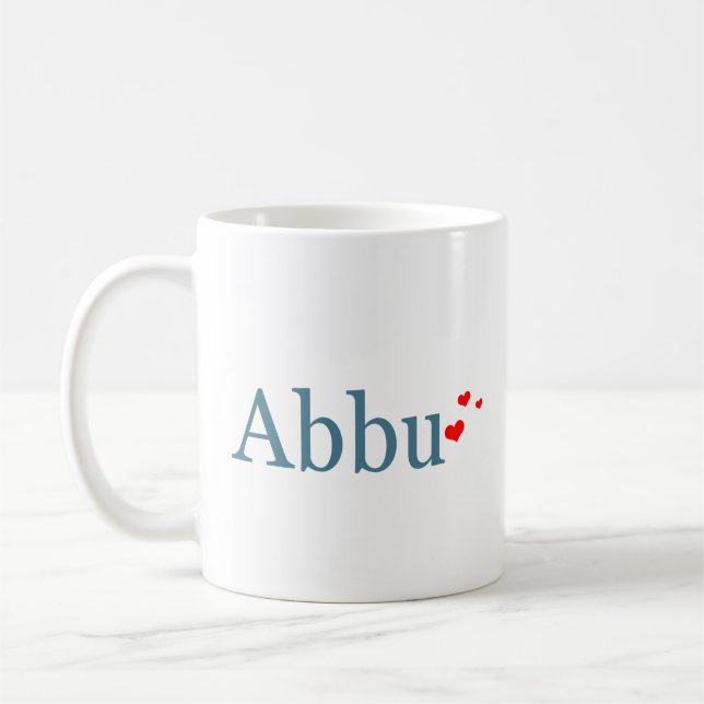 Abbu Dad Father | Desi Urdu Hindi Pakistani Coffee Mug (Left)