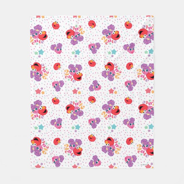 Abby And Elmo 2 Cute Pattern Fleece Blanket (Front)