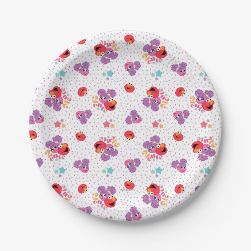 Abby And Elmo 2 Cute Pattern Paper Plates