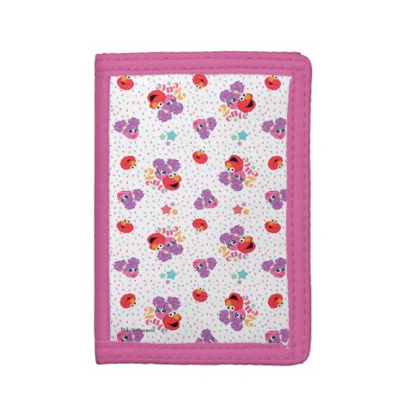 Abby And Elmo 2 Cute Pattern Trifold Wallet