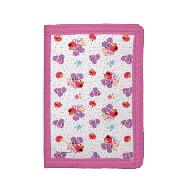 Abby And Elmo 2 Cute Pattern Trifold Wallet (Front Vertical)