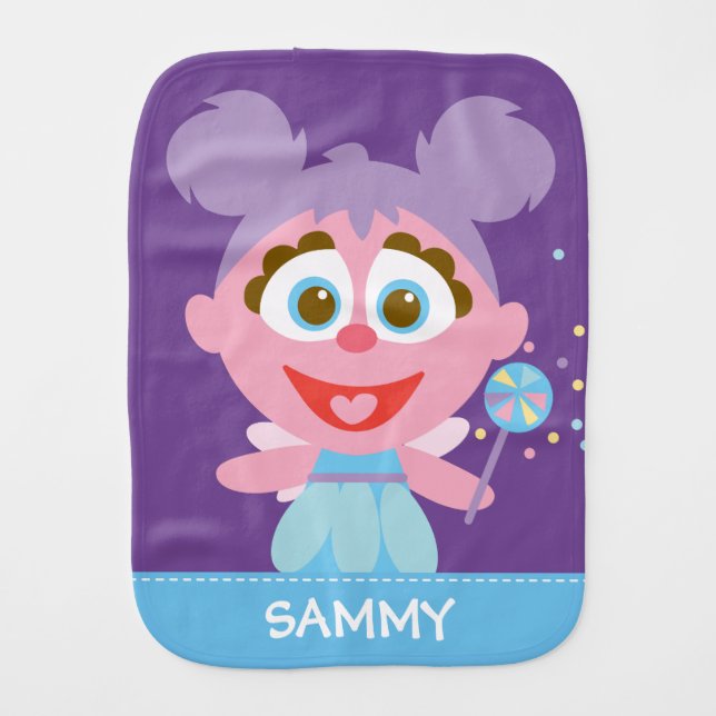 Abby Cadabby Baby | Add Your Name Baby Burp Cloth (Front)