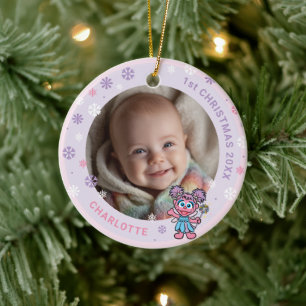 Abby Cadabby Baby's 1st Christmas Photo Ceramic Or Ornament