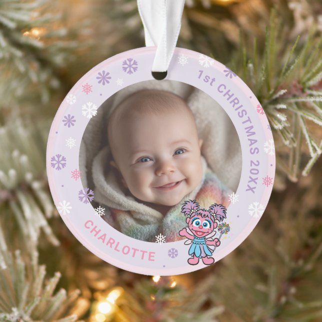 Abby Cadabby Baby's 1st Christmas Photo Ornament (Tree)