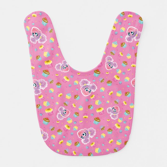 Abby Cadabby Cupcake Party Pattern Baby Bib (Front)