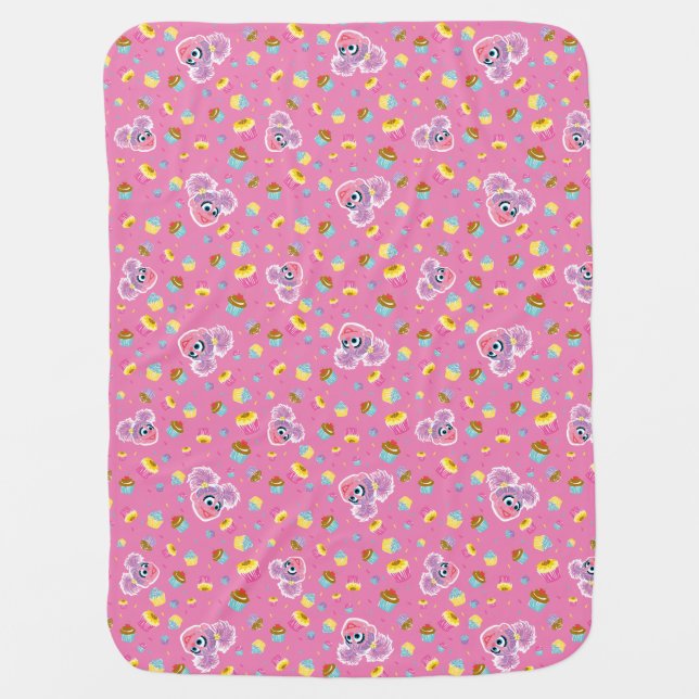 Abby Cadabby Cupcake Party Pattern Baby Blanket (Front)