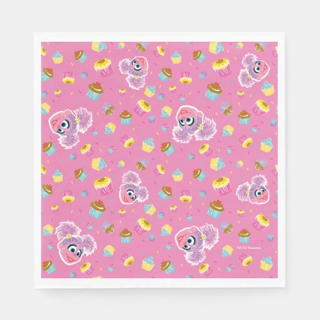 Abby Cadabby Cupcake Party Pattern Napkins (Front)